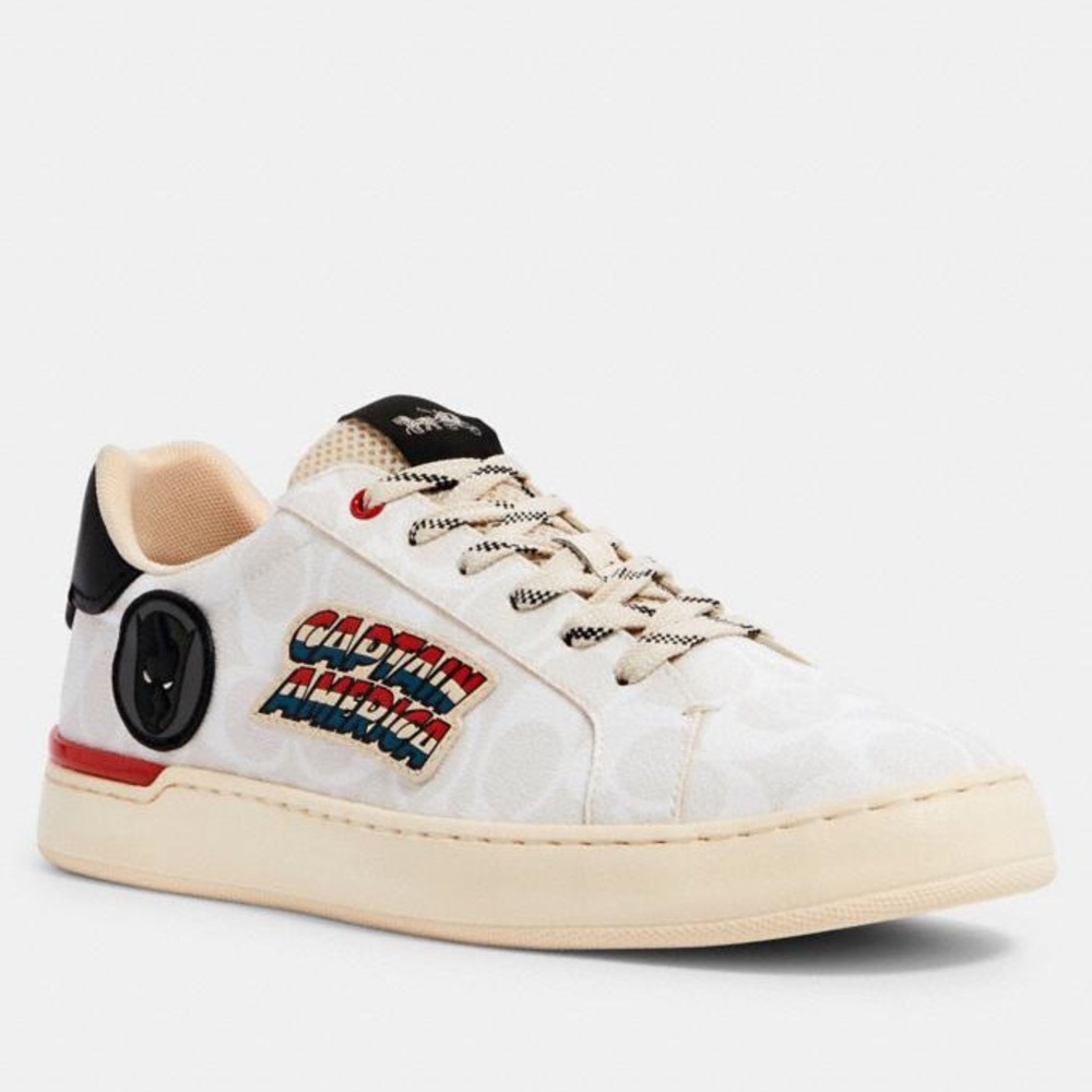 Coach x Marvel Clip Low Top Sneaker With Patches